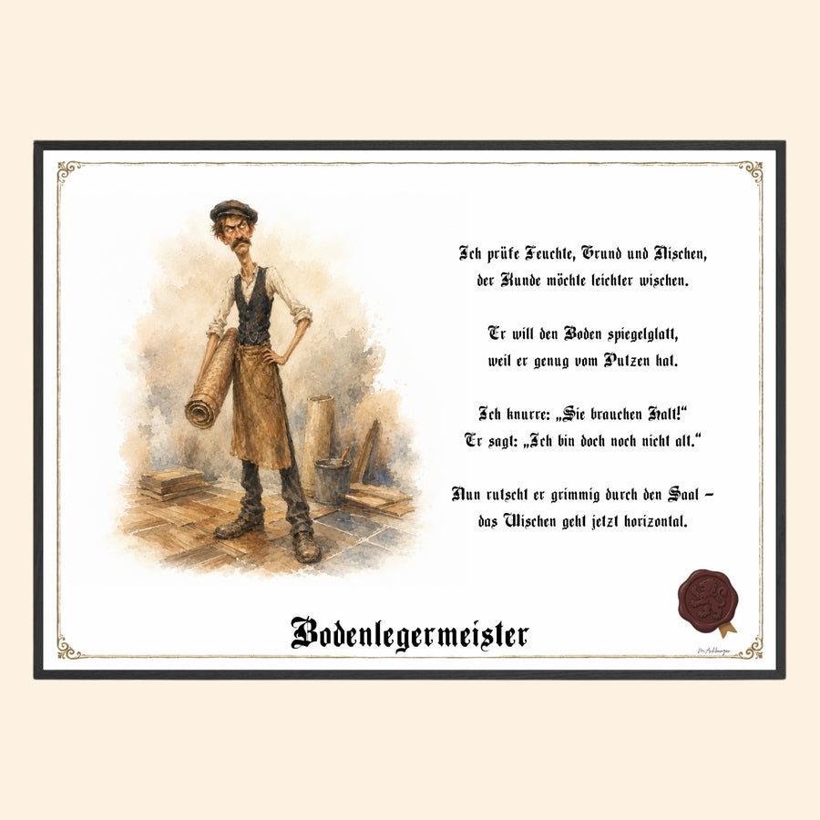 Der Bodenlegermeister – Griesgram-Zunftbild
