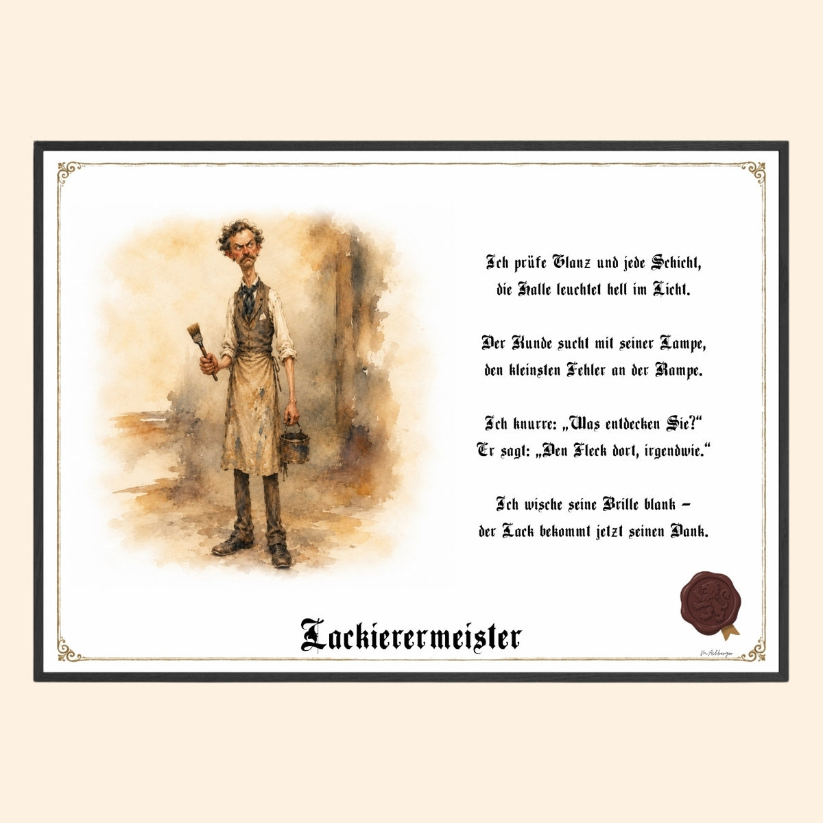 Der Lackierermeister – Griesgram-Zunftbild