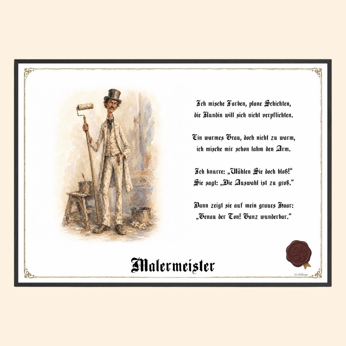 Der Malermeister – Griesgram-Zunftbild