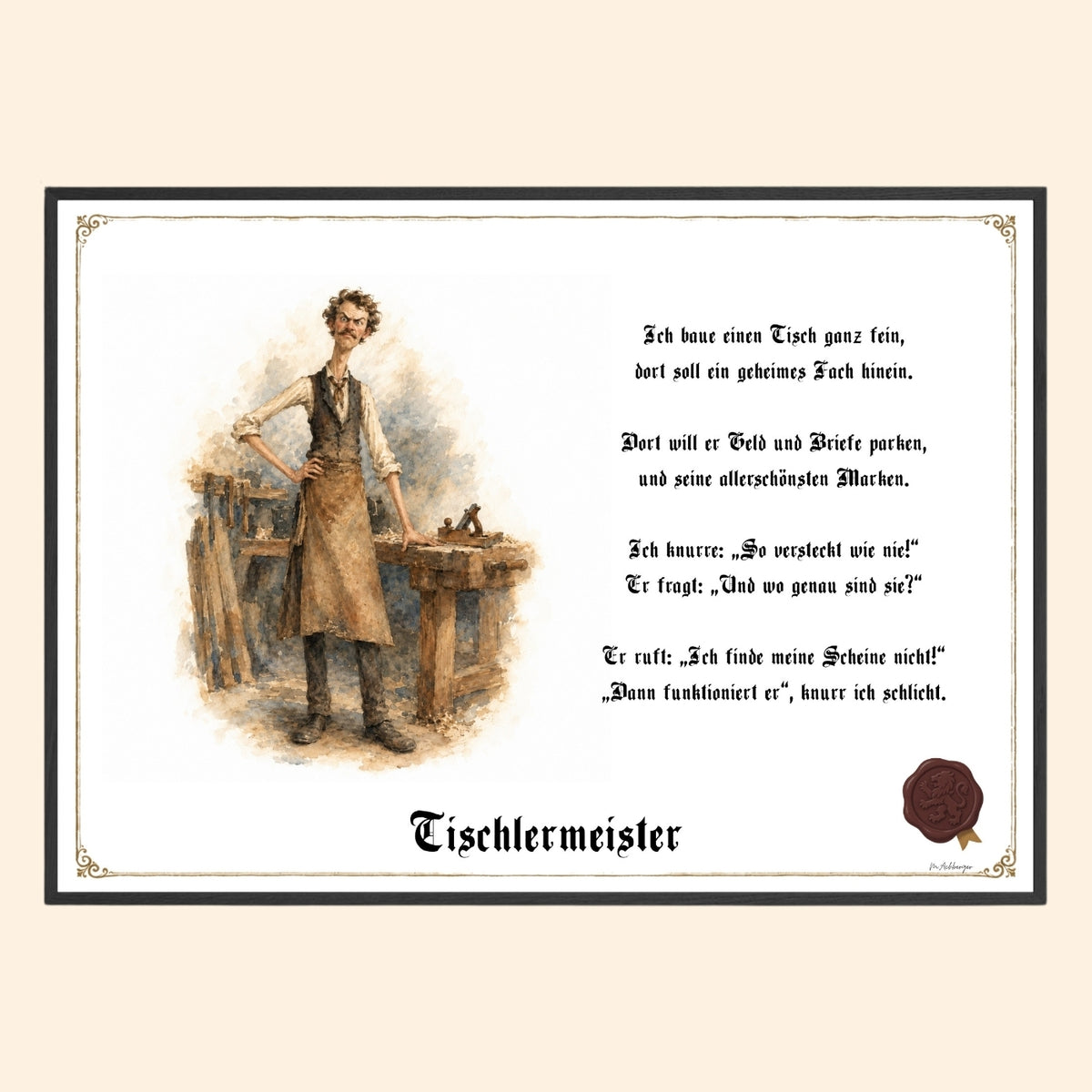 Der Tischlermeister – Griesgram-Zunftbild