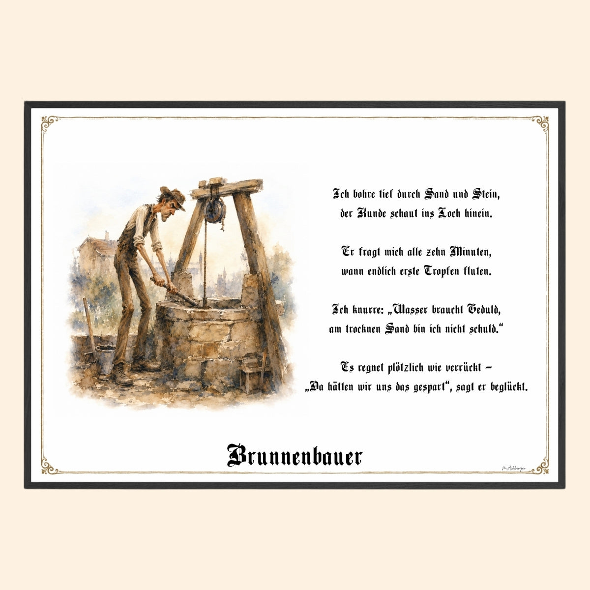 Der Brunnenbauer – Griesgram-Zunftbild