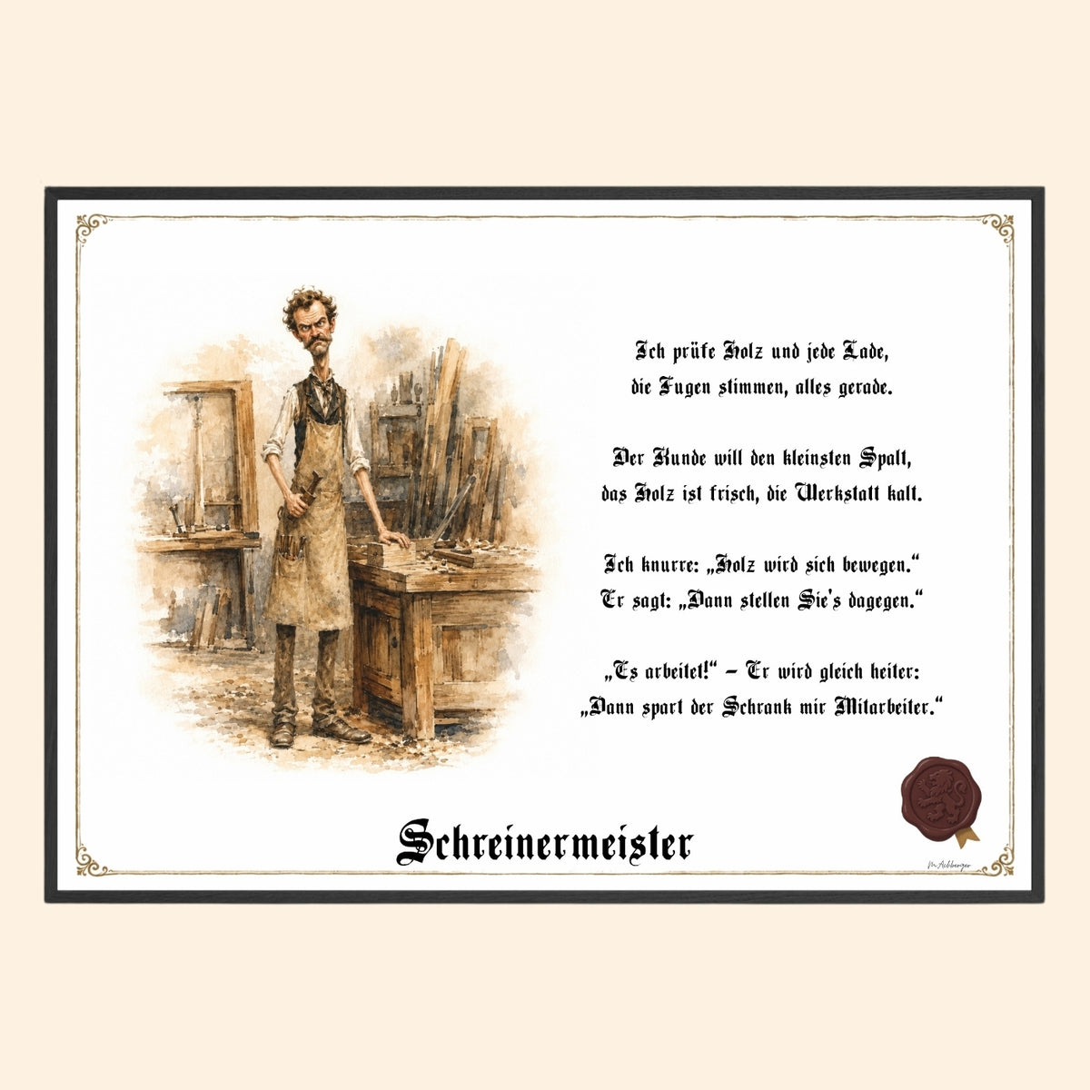 Der Schreinermeister – Griesgram-Zunftbild