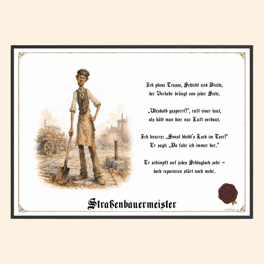 Der Straßenbauermeister – Griesgram-Zunftbild