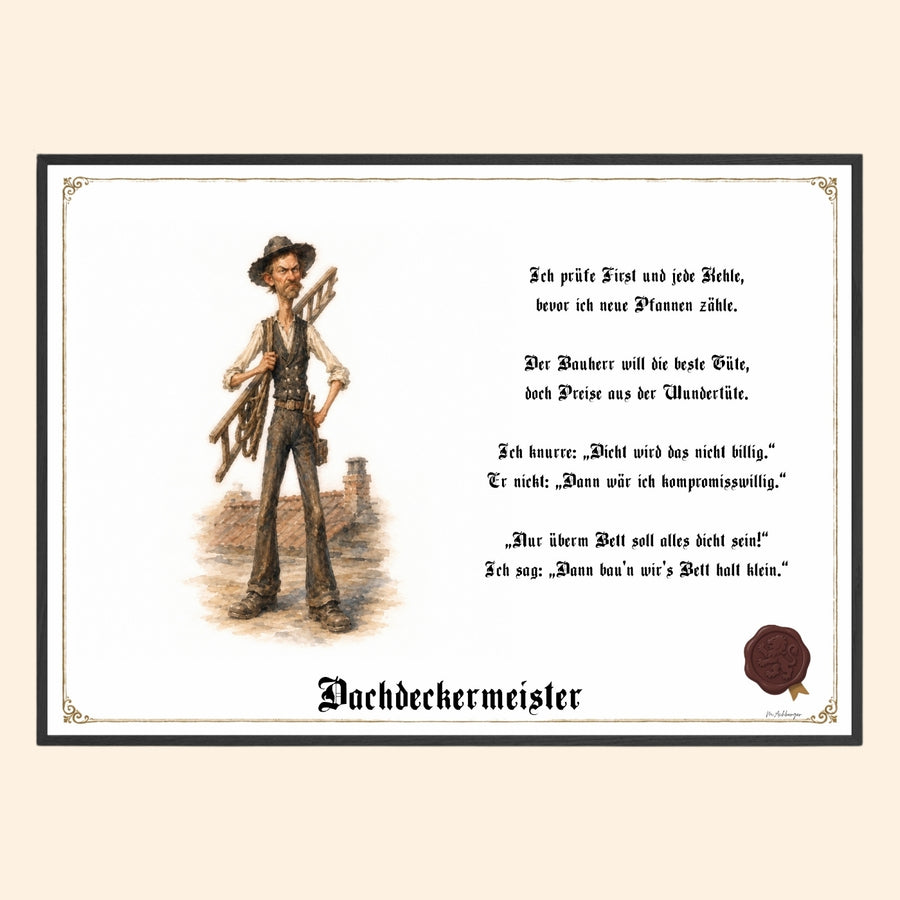 Der Dachdeckermeister – Griesgram-Zunftbild