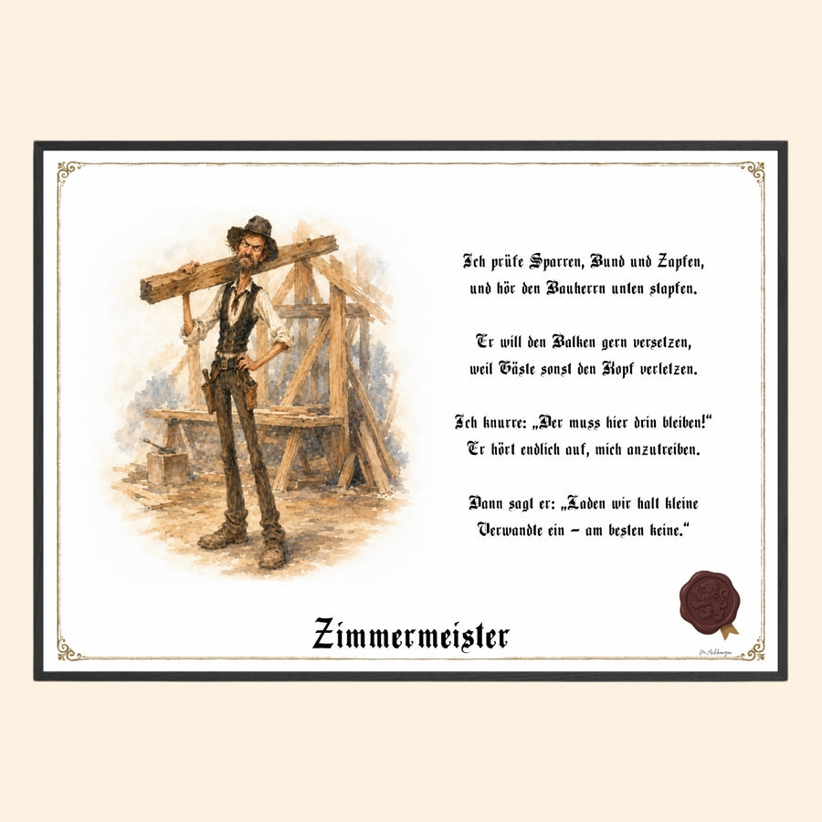 Der Zimmermeister – Griesgram-Zunftbild