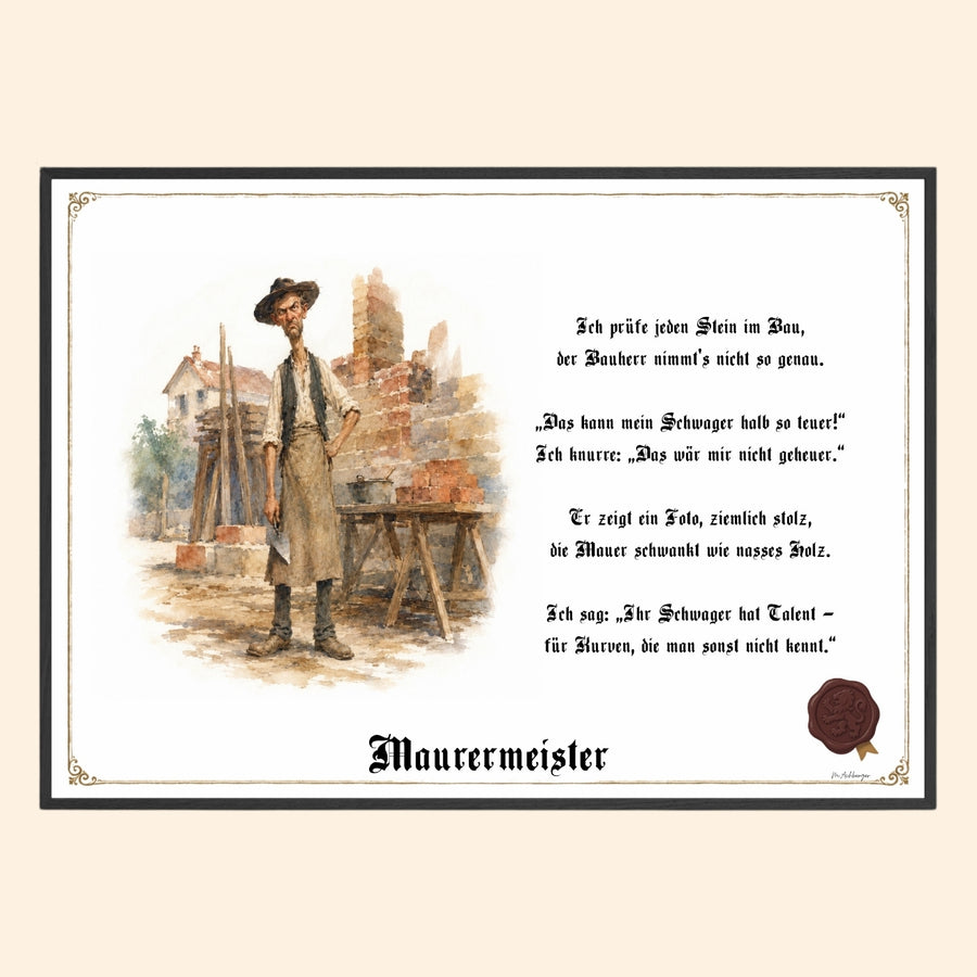 Der Maurermeister – Griesgram-Zunftbild