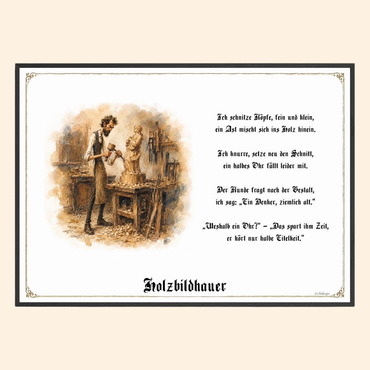 Der Holzbildhauer – Griesgram-Zunftbild