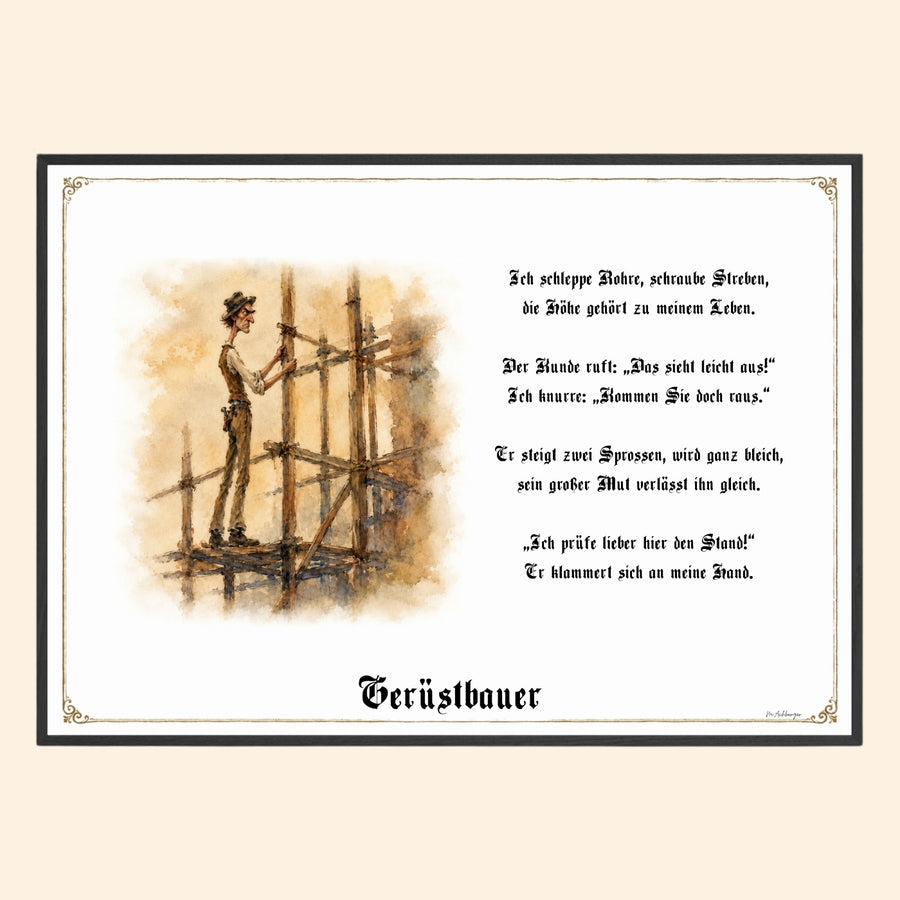 Der Gerüstbauer – Griesgram-Zunftbild