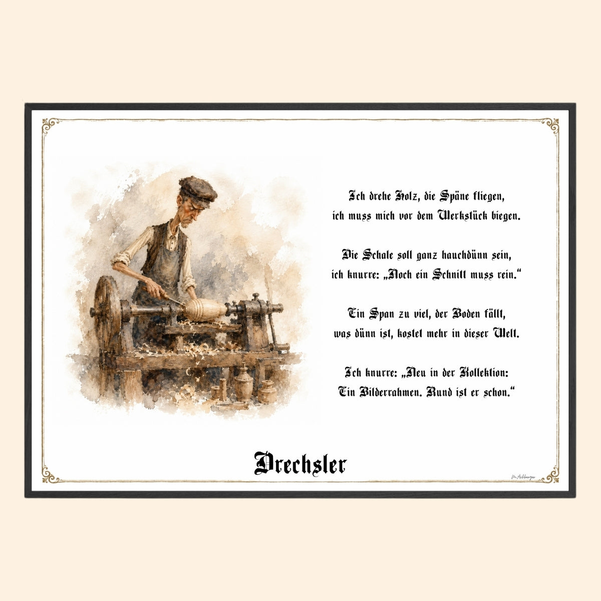 Der Drechsler – Griesgram-Zunftbild