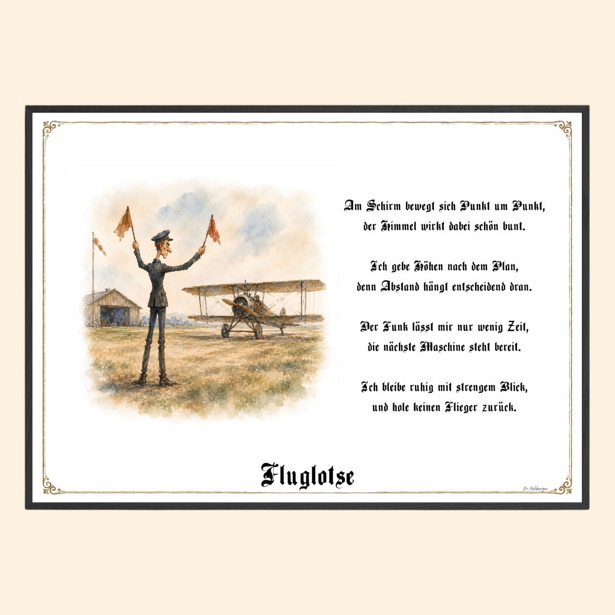 Der Fluglotse – Griesgram-Zunftbild
