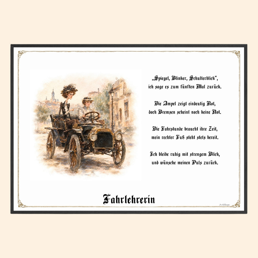 Die Fahrlehrerin – Griesgram-Zunftbild