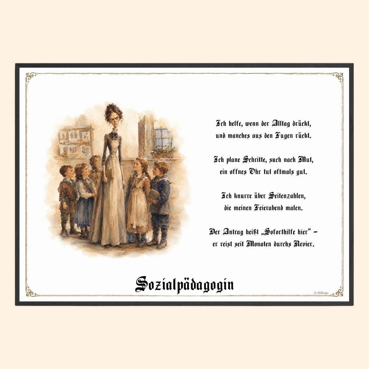 Die Sozialpädagogin – Griesgram-Zunftbild
