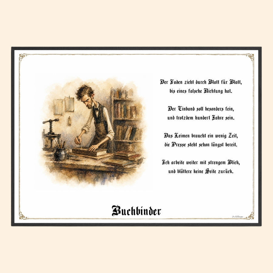 Der Buchbinder – Griesgram-Zunftbild