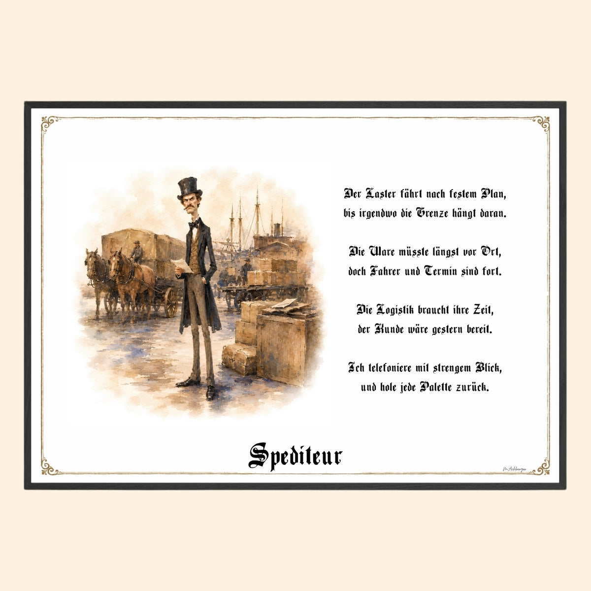 Der Spediteur – Griesgram-Zunftbild