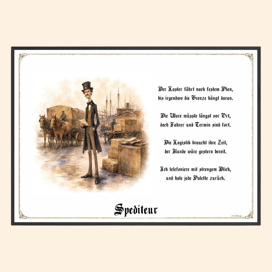 Der Spediteur – Griesgram-Zunftbild