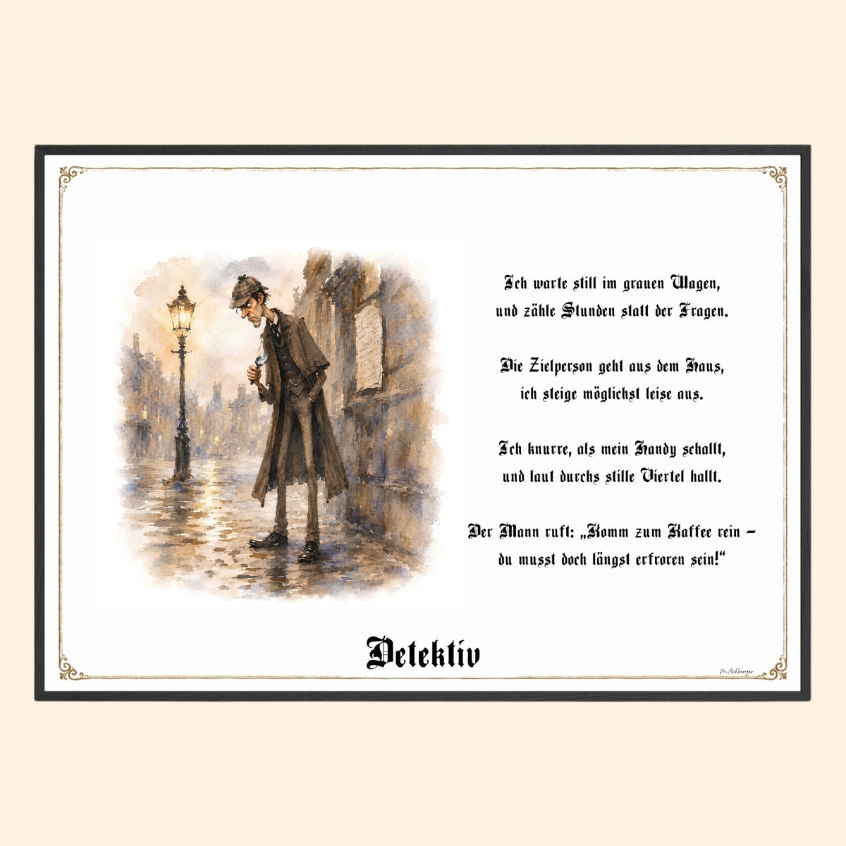 Der Detektiv – Griesgram-Zunftbild