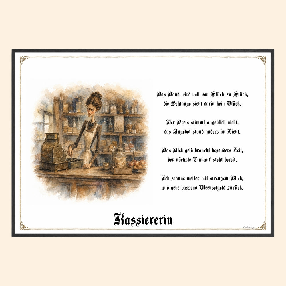 Die Kassiererin – Griesgram-Zunftbild