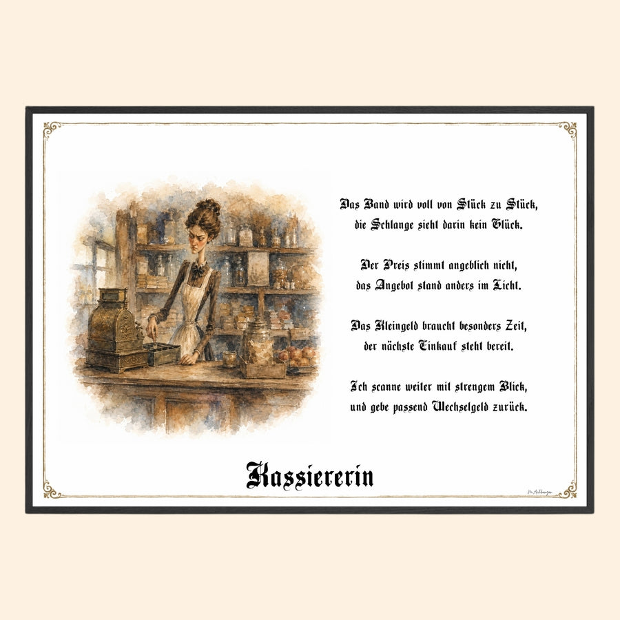 Die Kassiererin – Griesgram-Zunftbild