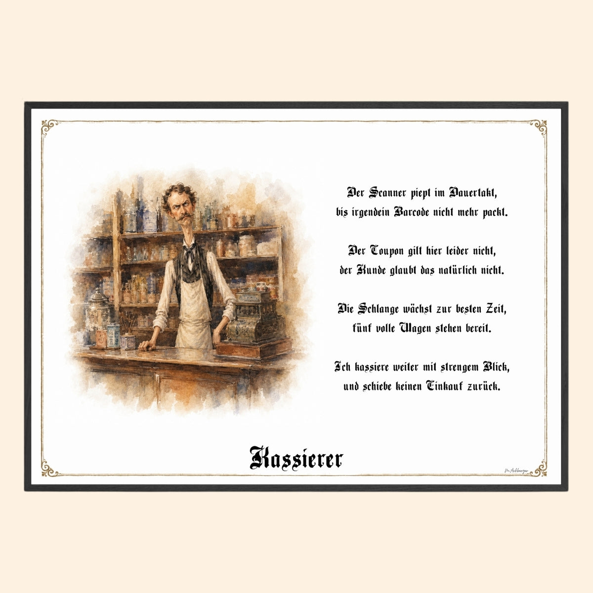 Der Kassierer – Griesgram-Zunftbild