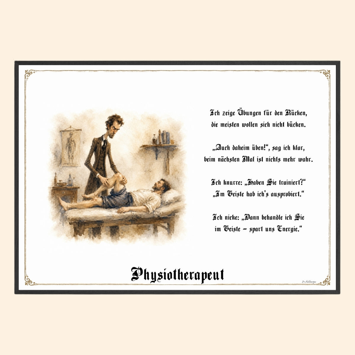 Der Physiotherapeut – Griesgram-Zunftbild