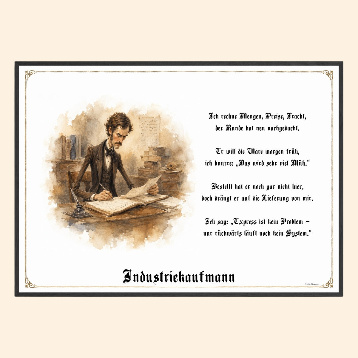 Der Industriekaufmann – Griesgram-Zunftbild