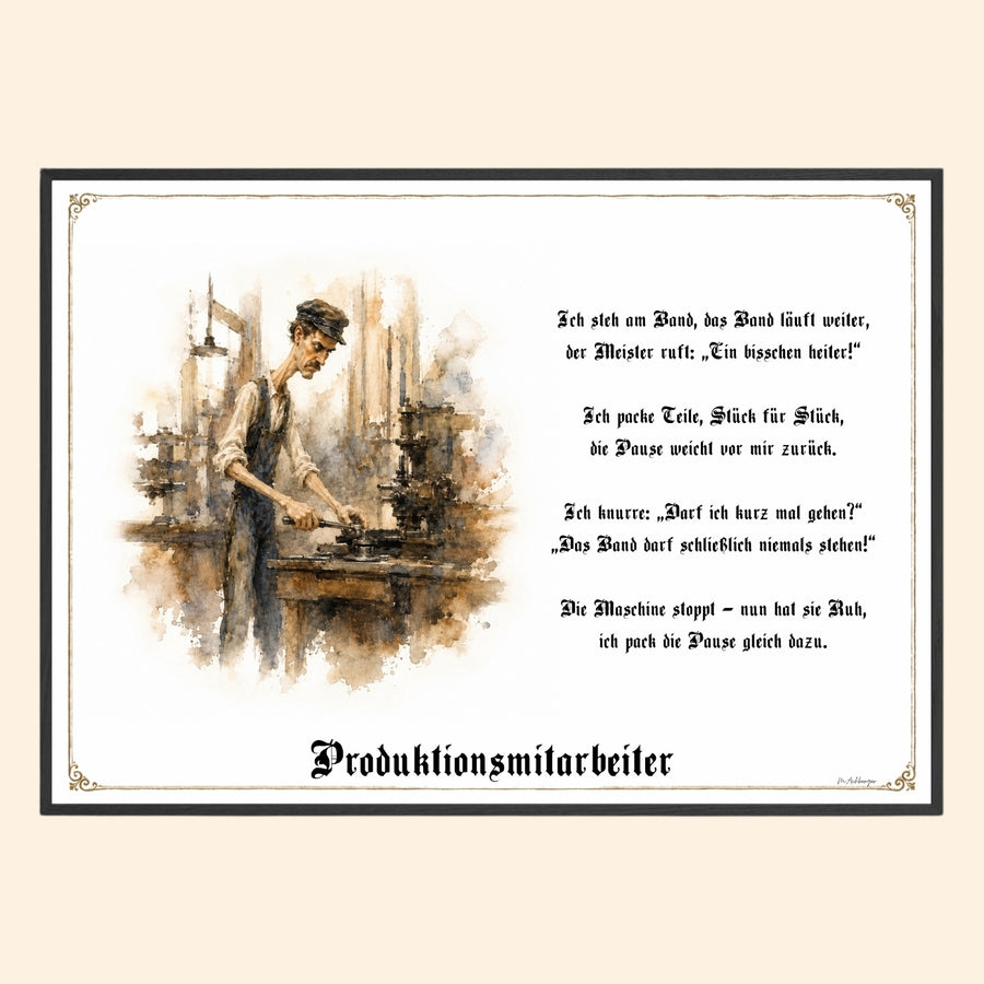 Der Produktionsmitarbeiter – Griesgram-Zunftbild