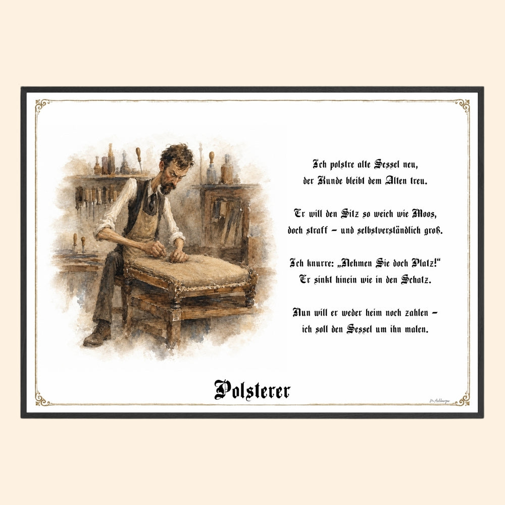 Der Polsterer – Griesgram-Zunftbild