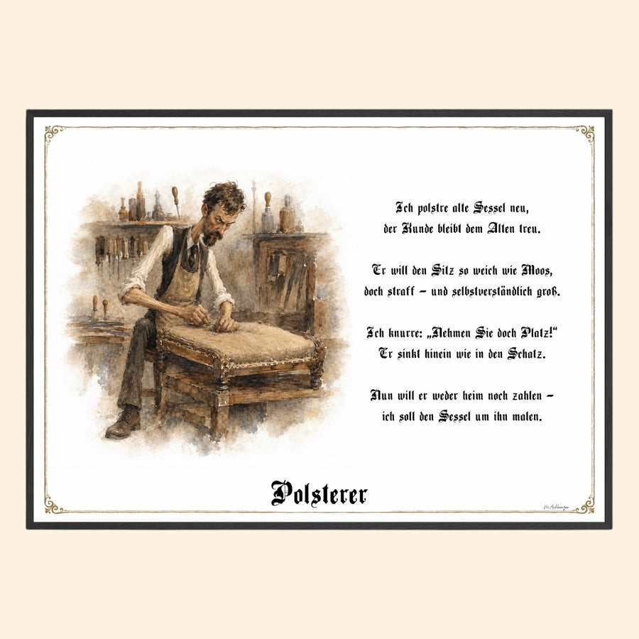 Der Polsterer – Griesgram-Zunftbild