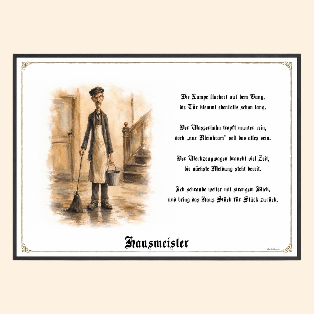 Der Hausmeister – Griesgram-Zunftbild