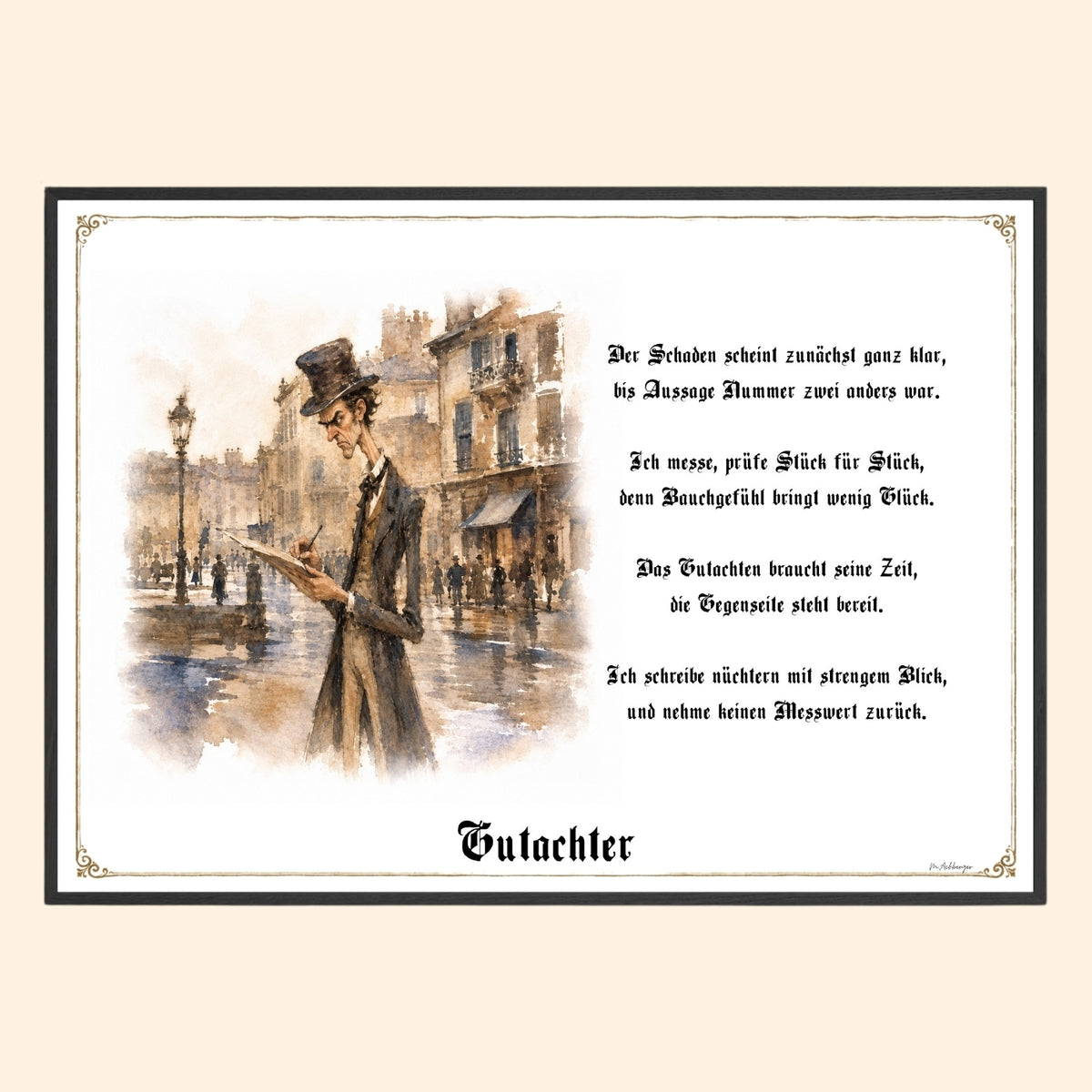 Der Gutachter – Griesgram-Zunftbild