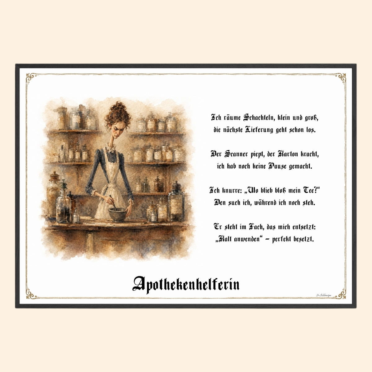 Die Apothekenhelferin – Griesgram-Zunftbild
