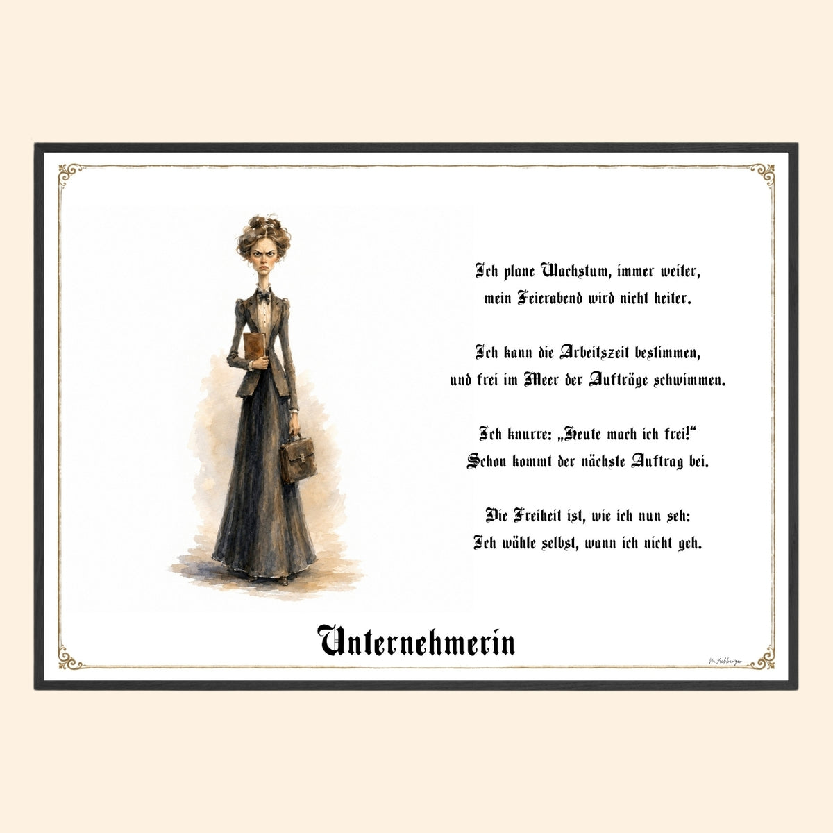 Die Unternehmerin – Griesgram-Zunftbild