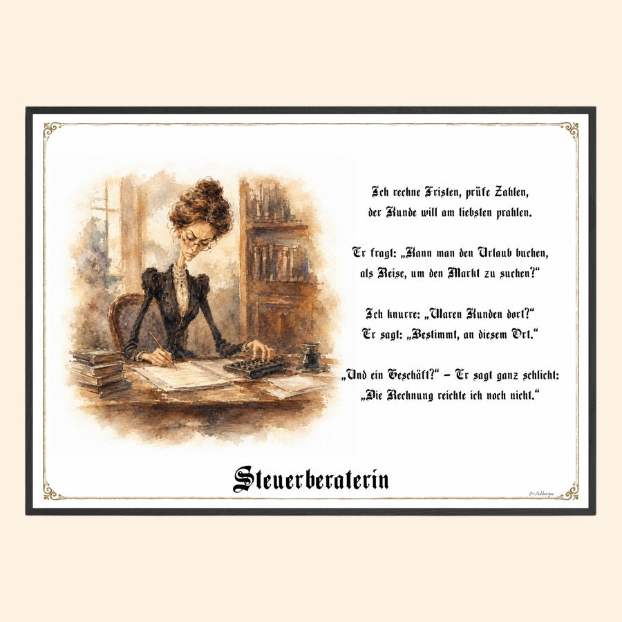 Die Steuerberaterin – Griesgram-Zunftbild