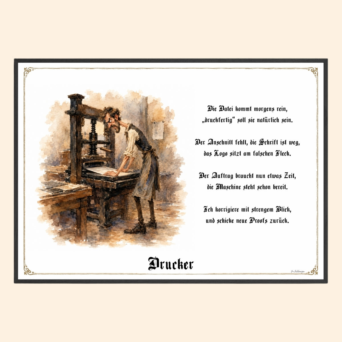 Der Drucker – Griesgram-Zunftbild
