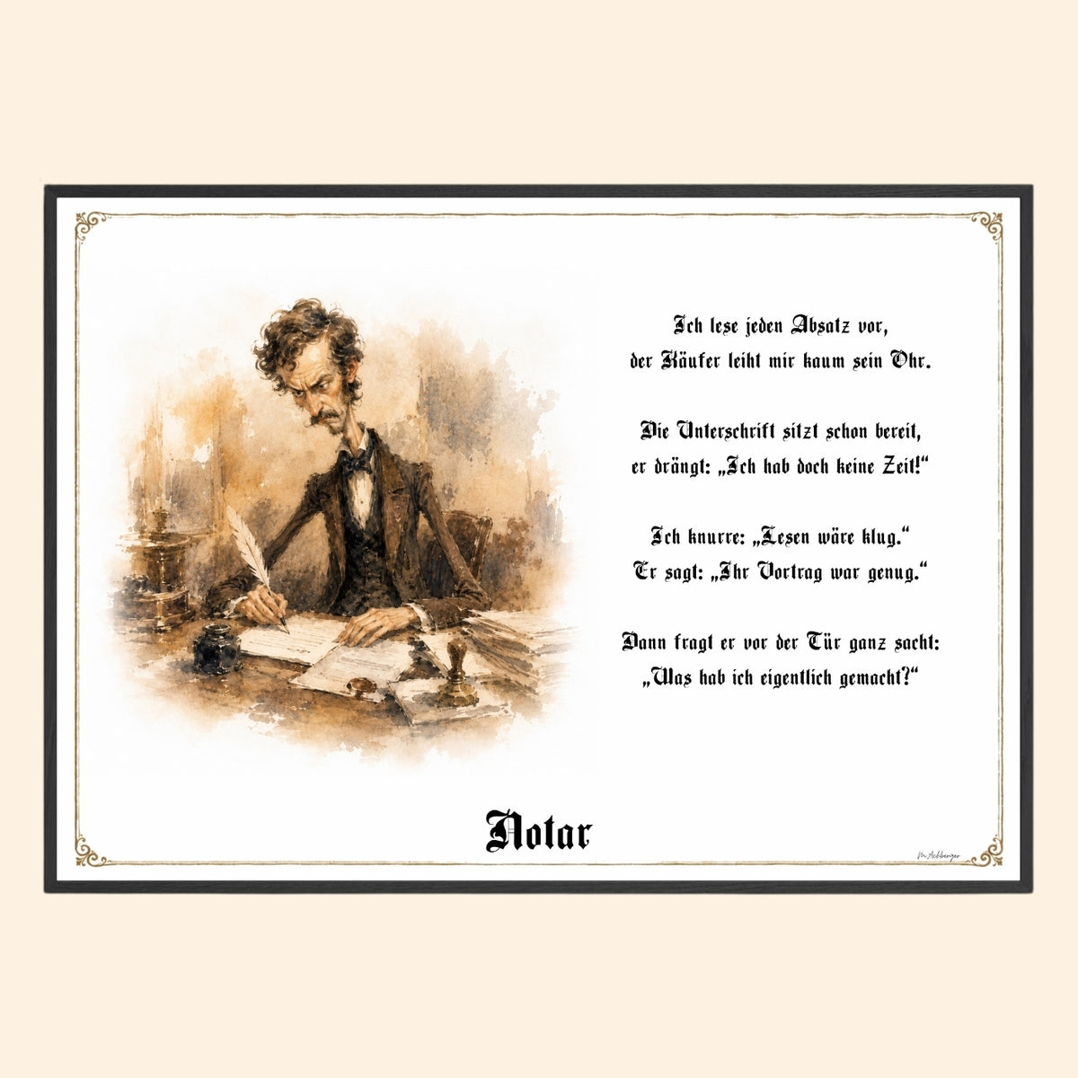 Der Notar – Griesgram-Zunftbild