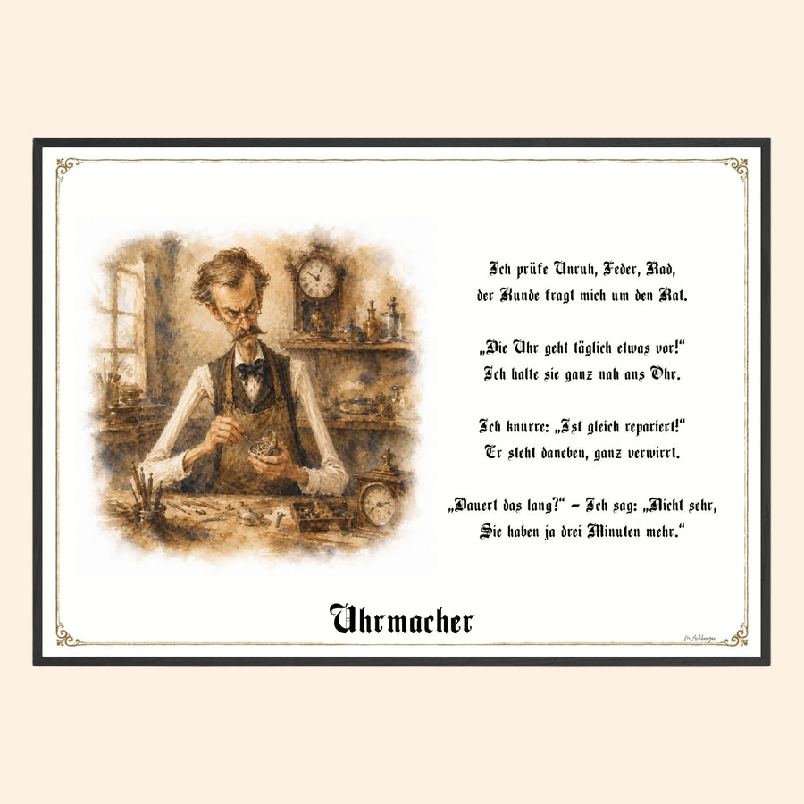 Der Uhrmacher – Griesgram-Zunftbild