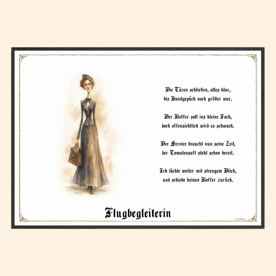 Die Flugbegleiterin – Griesgram-Zunftbild