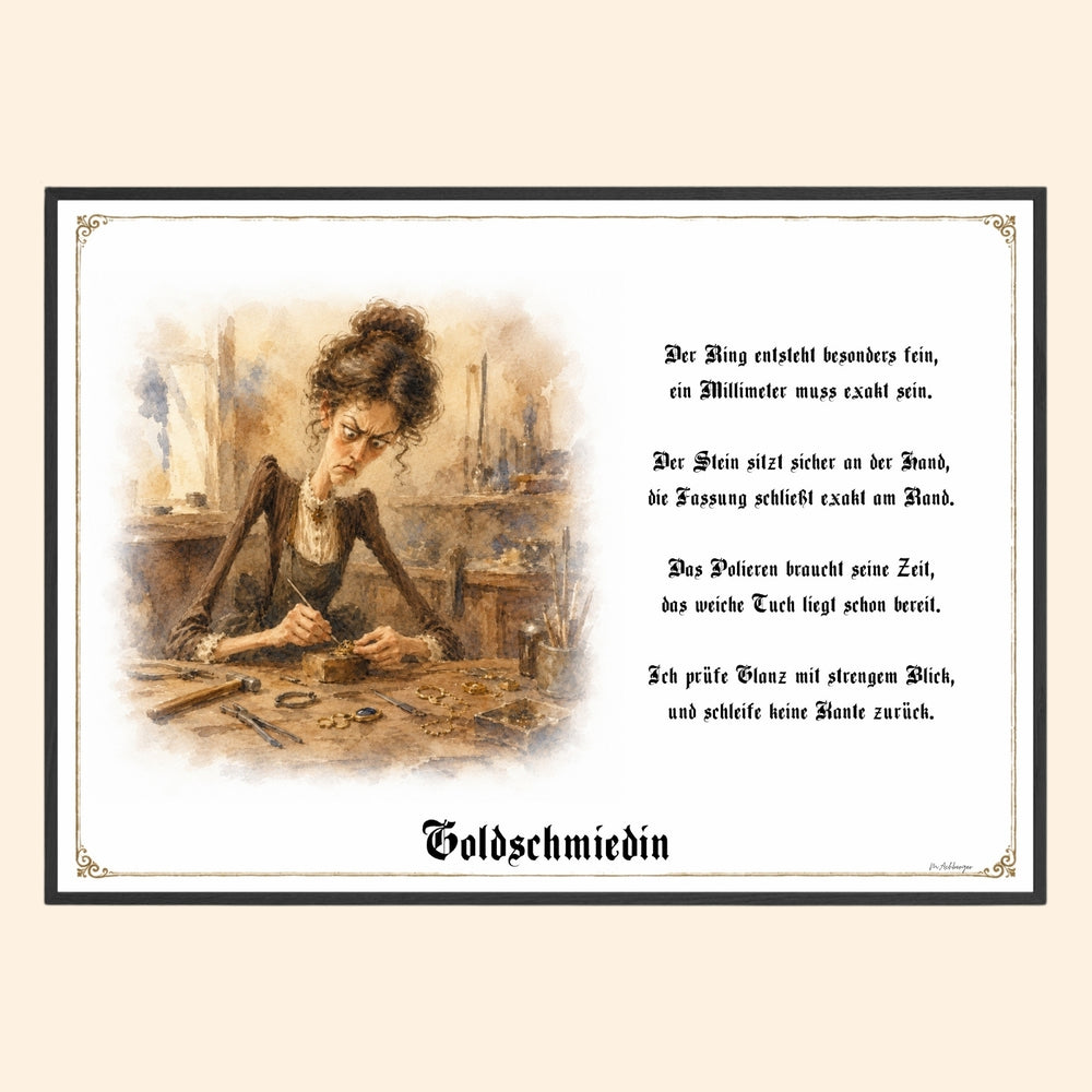 Die Goldschmiedin – Griesgram-Zunftbild