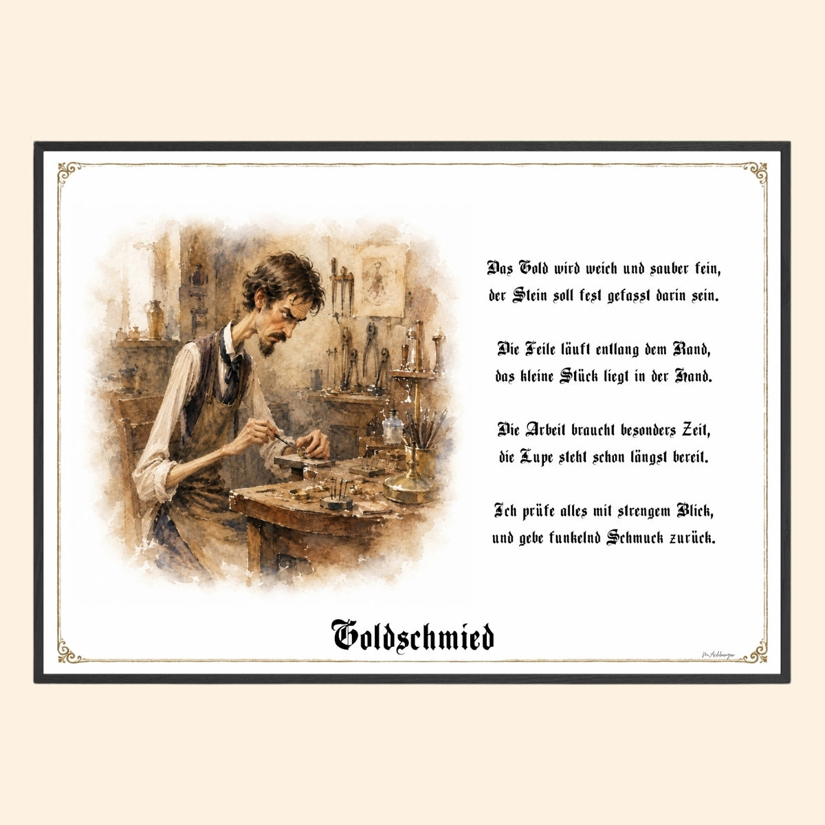 Der Goldschmied – Griesgram-Zunftbild