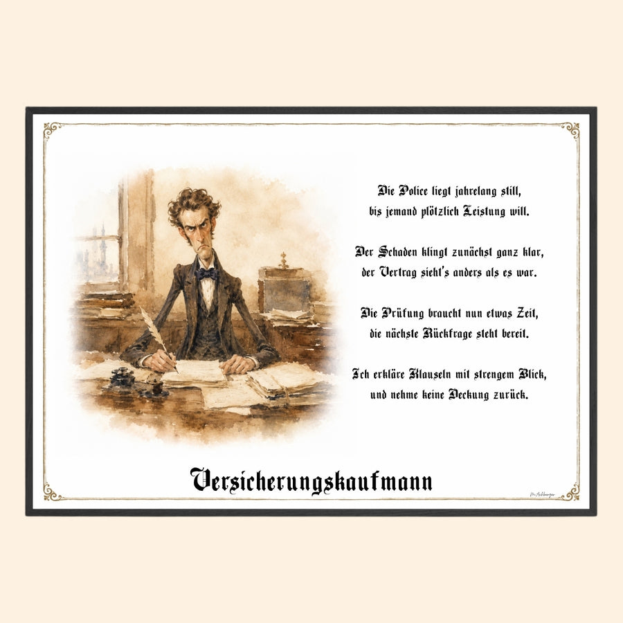 Der Versicherungskaufmann – Griesgram-Zunftbild