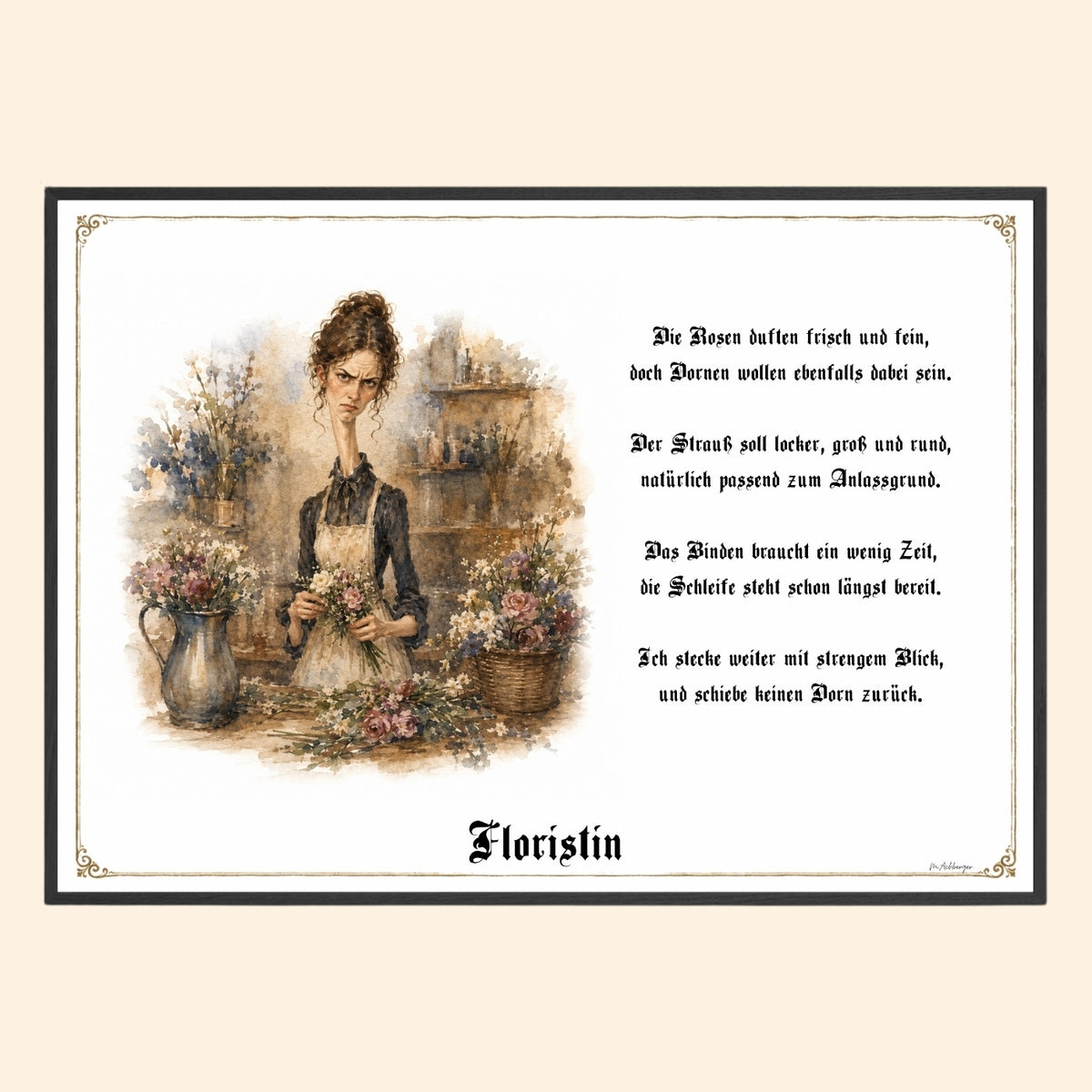 Die Floristin – Griesgram-Zunftbild