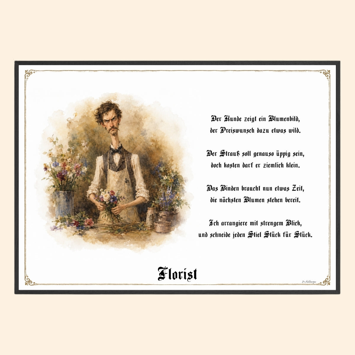 Der Florist – Griesgram-Zunftbild