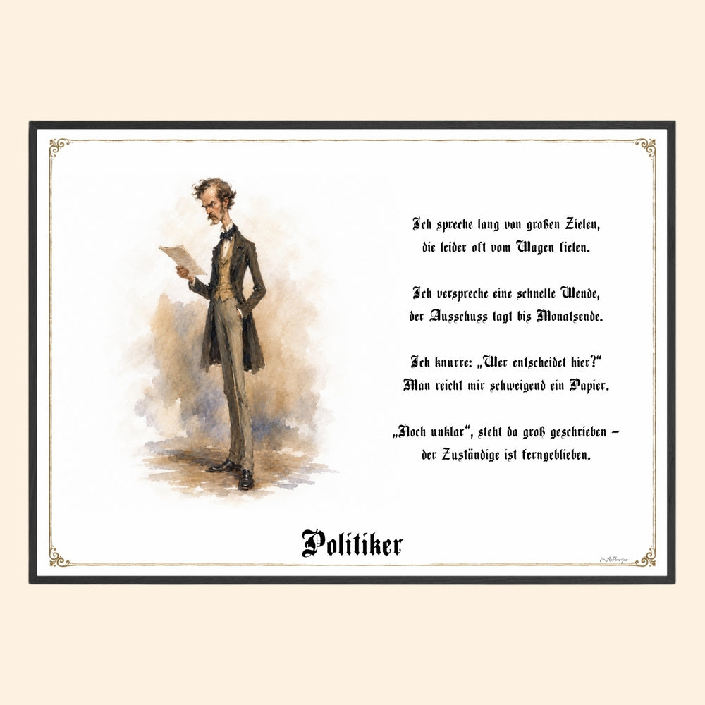 Der Politiker – Griesgram-Zunftbild