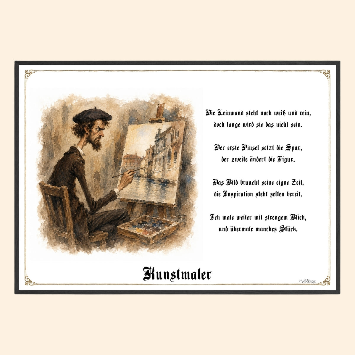 Der Kunstmaler – Griesgram-Zunftbild