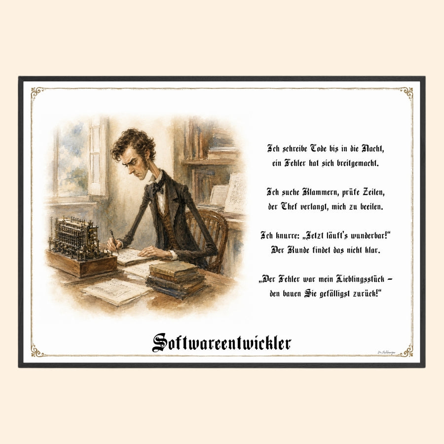 Der Softwareentwickler – Griesgram-Zunftbild