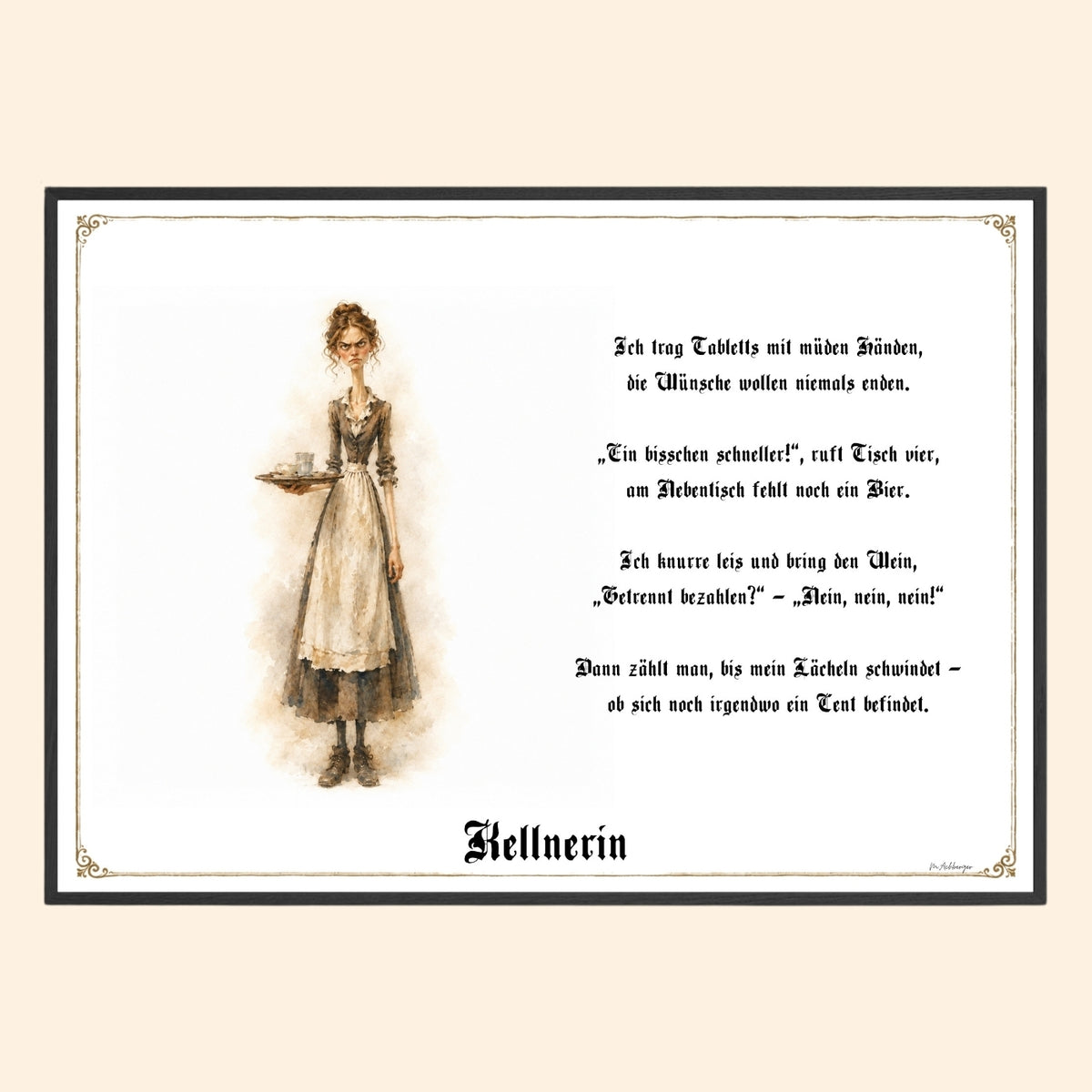 Die Kellnerin – Griesgram-Zunftbild