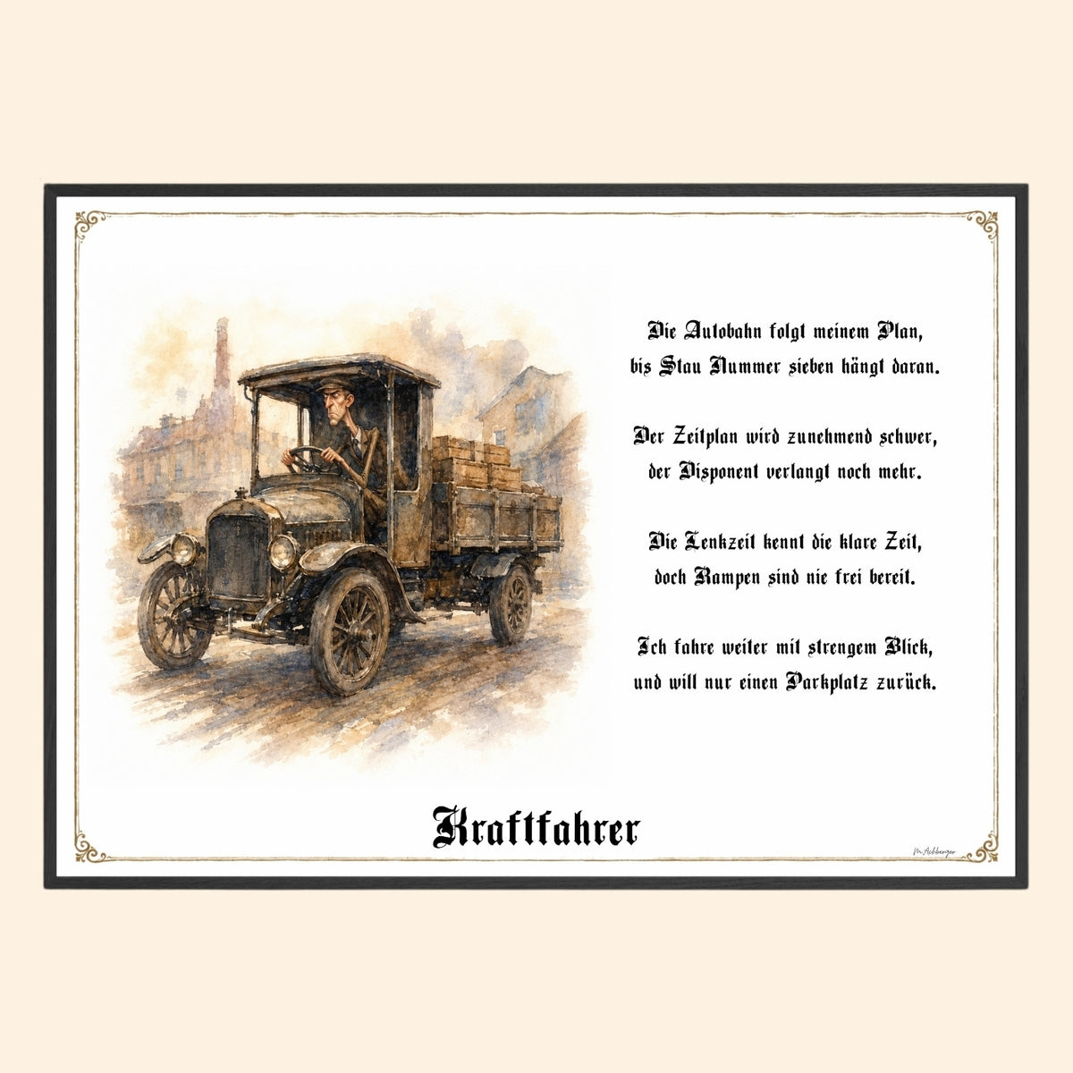 Der Kraftfahrer – Griesgram-Zunftbild