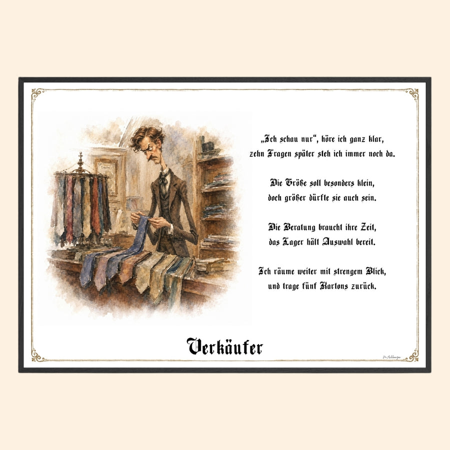 Der Verkäufer – Griesgram-Zunftbild