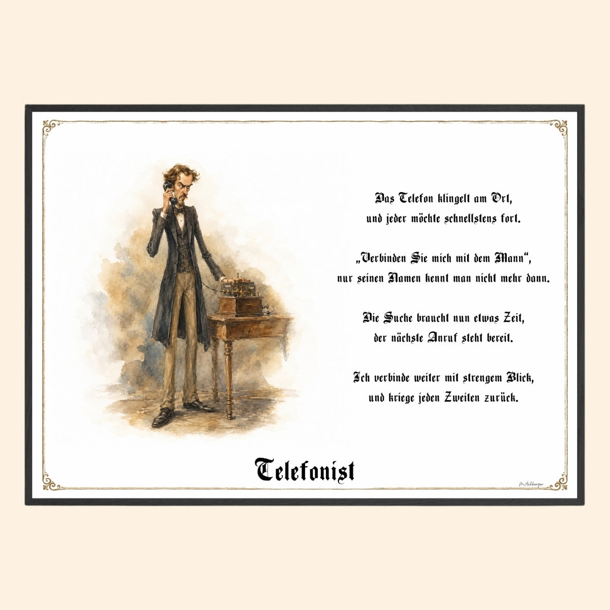 Der Telefonist – Griesgram-Zunftbild