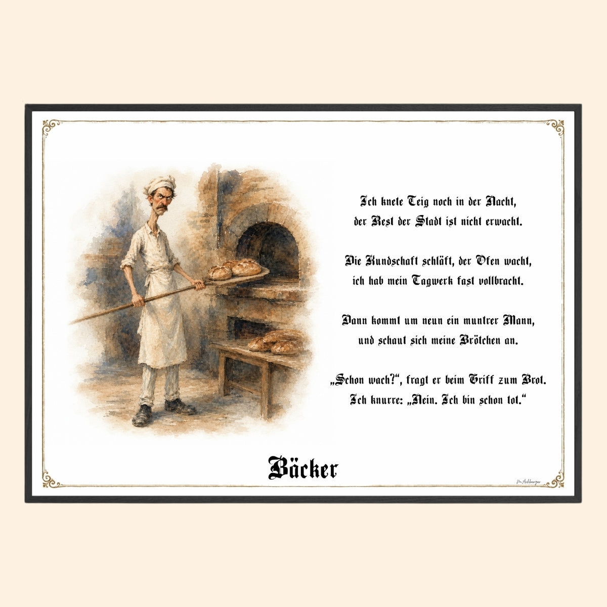 Der Bäcker – Griesgram-Zunftbild